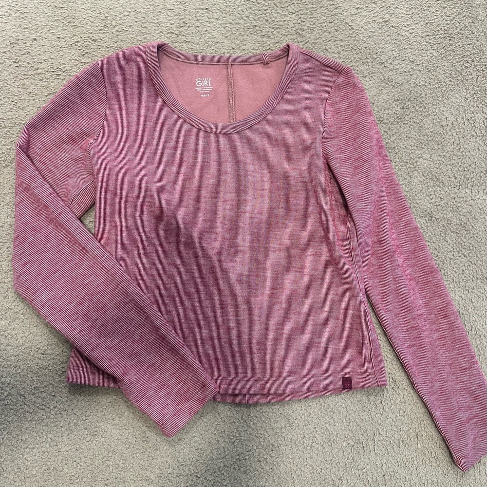 Athleta Girl Mauve Long Sleeve Soft top 7-8